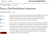 ニューヨーク・タイムズ紙、オバマ大統領に北朝鮮との対話を要求