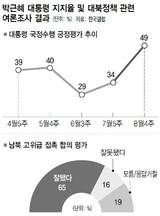 朴大統領支持率49％まで急上昇
