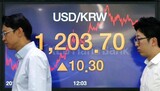 韓国ウォン・ドル為替レートが５年ぶり１２００ウォン台に上昇
