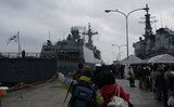 [ルポ]自衛隊観艦式に参加した韓国の大祚栄艦に韓日国旗がはためく