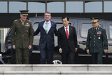 米国防長官、北朝鮮地域への自衛隊進出で日本寄り姿勢