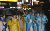 [フォト]雨の中のソウルでカトリック時局祈祷会