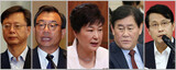 “被疑者”らに取り巻かれた朴槿惠