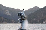 北朝鮮の発射した潜水艦弾道ミサイル（ＳＬＢＭ）、５００キロ飛行