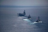 「米空母カールビンソン-自衛隊、西太平洋で共同訓練開始」