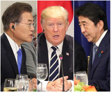 韓米日首脳「北朝鮮が対話に出るよう最高強度の制裁・圧力を加えるべき」