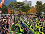 トランプ訪韓“反対-歓迎”国会前の二つの風景