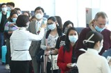 ［ルポ］マスクをつけたまま、手のひらで本人確認…旅客機の座席空けて距離保つ