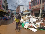 ［ルポ］ 「８１年台風もこれほどではなかった」蟾津江の氾濫で浸水した求礼の市街地