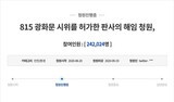 「光化門集会を許可した判事の解任」求める国民請願が２０万人を突破