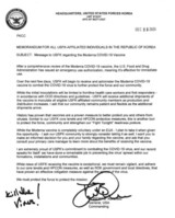 在韓米軍、年内にワクチン接種開始