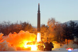 北朝鮮、マッハ５以上「極超音速ミサイル」発射実験の成功を誇示