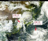 台風１４号、１９日に日本上陸…西帰浦・釜山、「強風域」に