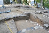 百済王宮の跡地の手がかり？…扶余の軍倉庫跡から瓦が積み重なっている所を発見