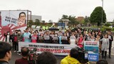 釜山の市民団体「旭日旗掲げた自衛隊の軍艦、直ちに釜山から立ち去れ」