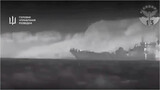 ウクライナ「ドローンでロシアの大型揚陸艦を撃沈」動画公開